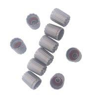 10Pcs Car Plastic Gray Tire Valve Stem Cap TPMS Tire Cap With Gasket Tire Nipple Covers Exterior Replacement Accessories Valve Stems Caps Adapters