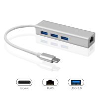 【☸】 The Auto Zone KEBIDU USB C HUB Gigabit Rj45 Lan Adapter USB Type C เป็น USB 3.0 HUB 10/100/1000การ์ดเครือข่ายสำหรับ MacBook