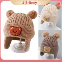 J-BRITNEY หมวกการ์ตูนรูปหมีสำหรับเด็กหมวกถักเด็กอบอุ่นในฤดูหนาวนุ่ม Topi Renda เครื่องป้องกันหูเกาหลีเด็กหญิงเด็กชายเด็กวัยหัดเดิน