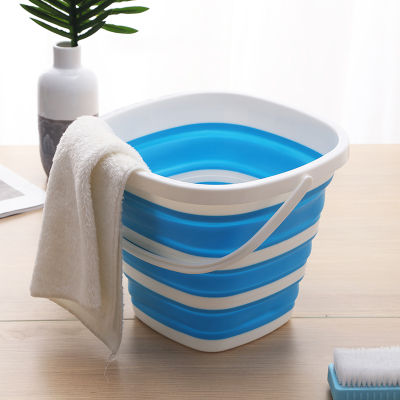 10L Silicone Collapsible Bucket Portable Bucket Water Folding Bucket Car Wash Outdoor Fishing Kitchen Household Water Bucket
