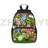 【jw】卍✱  3d meus monstros cantando mochila mochilas de lona à prova dwaterproof água para meninas 12/16 Polegada das mulheres dos homens viagem lazer esporte