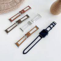 ❖❂❈ Suitable For Apple Watch Strap Apple Watch 654321se Canvas Collage Hollowed Out Iwatch Simple Watch Band S082