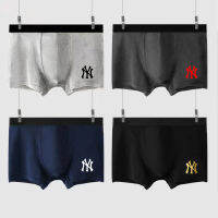 Boxers NY กางเกงชั้นในผ้าฝ้ายเอวยางยืดพิมพ์ลายแฟชั่นผู้ชาย