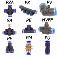 1pc PU/PV/PY/PE/PZA/PM/PA/SA/HVFF/PK Quick Pneumatic fittings couplings Plastic connector tube pipe water 04 06 08 10 12 14 16