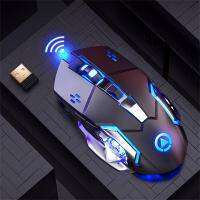 A4เมาส์สำหรับเล่นเกมไร้สาย2.4G 1600 DPI LED ชาร์จปรับ Gamer Silent Mouse Gamer Professional Mute Mice สำหรับ PC แล็ปท็อป