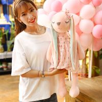 1PC Long Ear Bunny Doll Cartoon Rabbit Plush Toys For Children Soft Plush Stuffed Animal Appease Sleeping Toys Gift For Kids