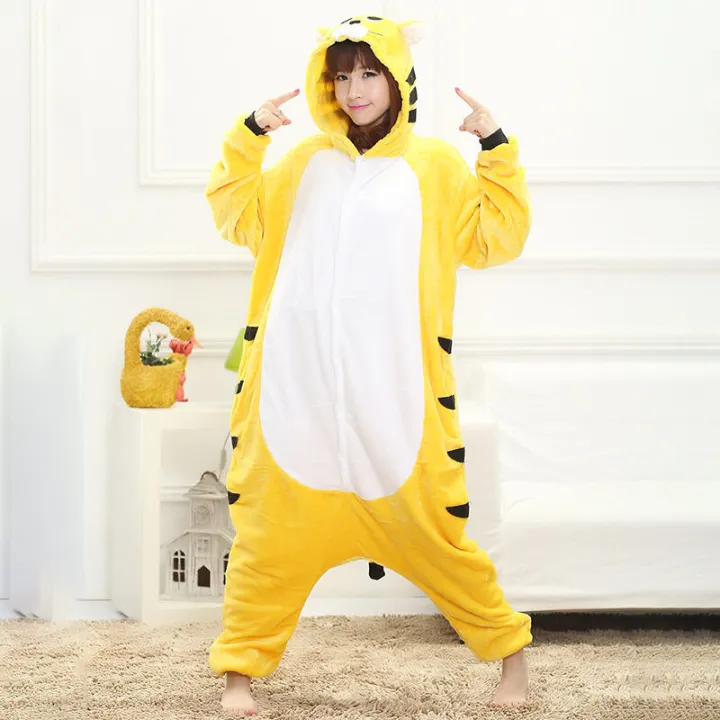 Adult Kigurumi Pajama Tiger Onesie Jumpsuit For Women Men Animal Cosplay  Sleepwear Winter Flannel Homewear | Lazada PH