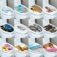 【CW】 1PC Sticker Pedestal Pan Cover Toilet Commode Printed View 32x39cm