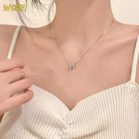 ?【Lowest price】WORE สร้อยคอโชกเกอร์ตัวอักษร H จี้บุคลิกภาพสร้อยคอติดคอสุดเท่สำหรับผู้หญิงของขวัญวันเกิด