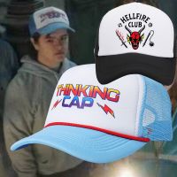 Stranger Things Season 4 Cap Cosplay Baseball Hellfire Club Hat Dustin Retro Mesh Trucker Hats Adjustable Adult Unisex Prop Accessories