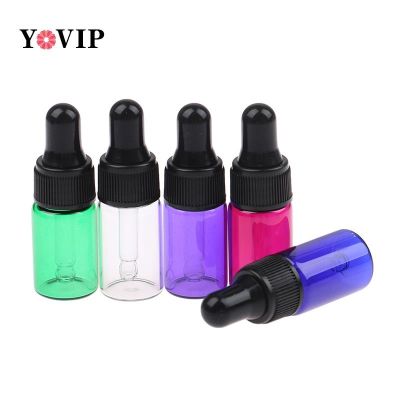 【YF】☫▼♛  10pcs 1ml/2ml/3ml Glass Dropper Bottle With Pipette Refillable Oils Makeup