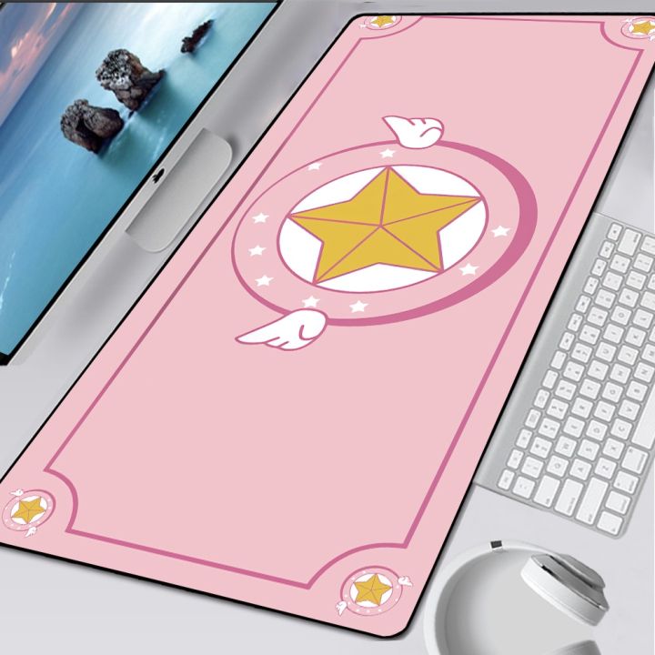 900x400-มม-cardcaptor-เชอร์รี่แผ่นตารางขนาดใหญ่ล้างทำความสะอาดได้สีชมพู-magic-wand-อะนิเมะ-900-400-ยางแล็ปท็อปเกมมิ่งแผ่นรองเมาส์กันลื่น-xxl