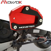 รถจักรยานยนต์ Kickstand Extension แผ่นขาตั้ง Enlarge Pad สำหรับ Ducati MONSTER 696 795 821 1200 S