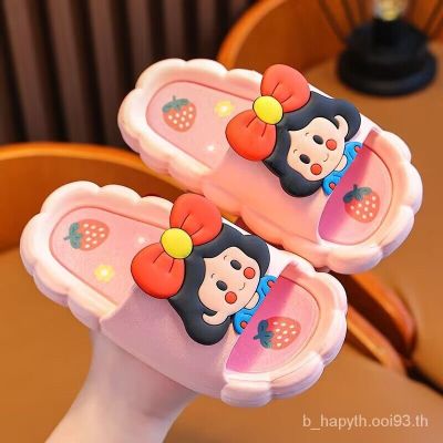 hiLuoJiangQuShuangYangYou รองเท้าแตะสำหรับเด็กรองเท้าแตะกันลื่นสำหรับอาบน้ำในร่มเจ้าหญิงน้อยน่ารักแบบใหม่ฤดูร้อนSL7470