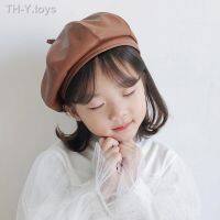 Y.toys หนัง Beret หมวกเด็กหญิงฤดูใบไม้ร่วงฤดูหนาว Newsboy ศิลปินหมวกเด็กภาษาฝรั่งเศสคำแปดเหลี่ยมจิตรกรหมวก Boina Barets