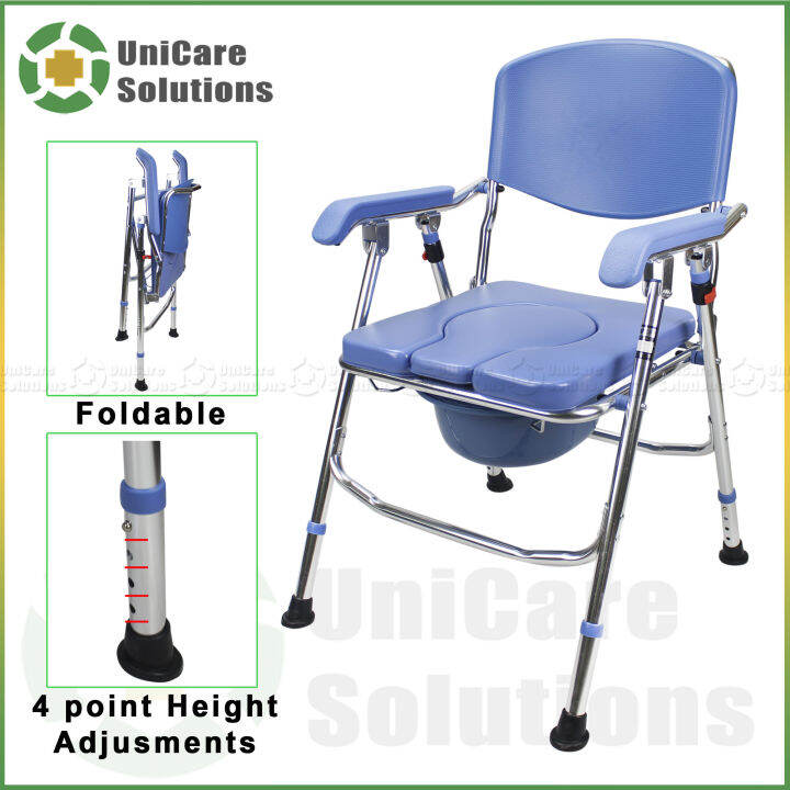 UniCare Solutions 898B Heavy Duty Adjustable Commode Chair with Chamber