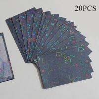 Film pelindung Laser holografik 20 buah/set Laser Love holografik Foil Film pelindung kartu foto idola lengan kartu warna permen Laser lengan kartu berkedip