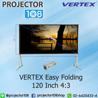 VERTEX Easy Fold Projection Screen 120 Inch Diag. 4:3 (Front + Rear Projection ) with Aluminium Case . Outdoor Projection Screen