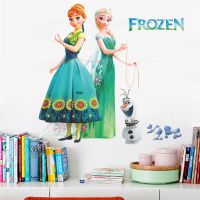 Cartoon Olaf Elsa Anna Princess Frozen Wall Stickers For Kids Room Home Decoration Diy Girls Decals Anime Mural Art Movie Poster