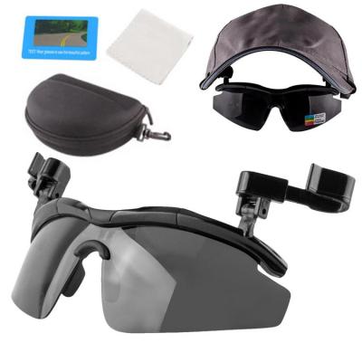 Clip on Sunglasses Polarized Adjustable Tac Sunglasses Polarized with Rubber Nose Pad Uv Protection Fishing Sunglasses Sun Protection Visor Sunglasses for Fishing Biking Hiking feasible