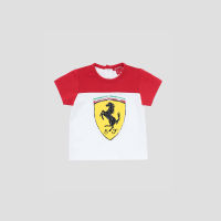 FERRARI เฟอร์รารี่ เสื้อยืดแขนสั้น รุ่น INFANT BOY BIG SHIELD T-SHIRT WHT