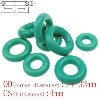 แหวนยาง O - Ring สีเขียว 10 ชิ้น 4 มม . Od 14-33 มม . 【QYUE】