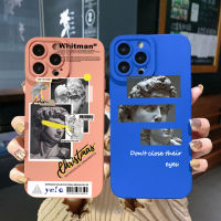 เคสป้องกันสำหรับ Realme C21 C33 C30 C35 C11คุณภาพสูง C12 2021 C15 C21Y C25Y C25S Realme5 5i 6i 9i 8 Pro Whitman David Plaster ขอบสี่เหลี่ยมคลุมเต็มเลน