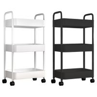 【CW】 3 Layer Rolling Storage Organizer Organization Cart Shelf Standing Holder Shelves Multifunctional for Office