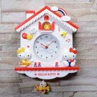 ส่งฟรี 100B ขึ้นไป!!! ขาย wall Clock นาฬิกา นาฬิกาเข็ม นาฬิาแขวนผนัง นาฬิกาแขวน สูง 11.5 นิ้ว ลาย คิตตี้ Kitty