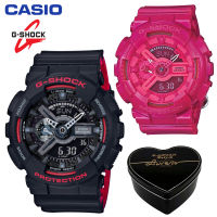 เดิม G-Shock GA110 GMAS110 ผู้ชายและผู้หญิงกีฬานาฬิกาคู่ตั้ง 200 เมตรกันน้ำกันกระแทกกีฬาคนรักกีฬานาฬิกาข้อมือรับประกัน 4 ปี GA-110HR-1A GMA-S110CC-4A