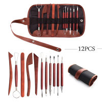 12Pcs Polymer Clay Tools Ceramic Pottery Tools Sculpting Kit for Shaping Embossing Sculpting Clay Making Modeling Supplies