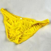 【Wrist watch】 Silk Men 39;s Low-waist Male Panties Men Translucent Briefs Triangular Shorts 【hot】 !