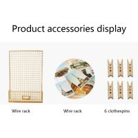 Nordic Style DIY Iron Mesh Grid Wire Board Wall Hanging Storage Rack Multi-function Photo Memo Picture Display