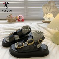 PLOVER Internet Flat Sandals 2023 New Womens Thick-Soled Roman