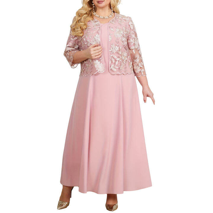 Loose Hem Midi Dress Coat Set Plus size Dress Coat Set Stunning