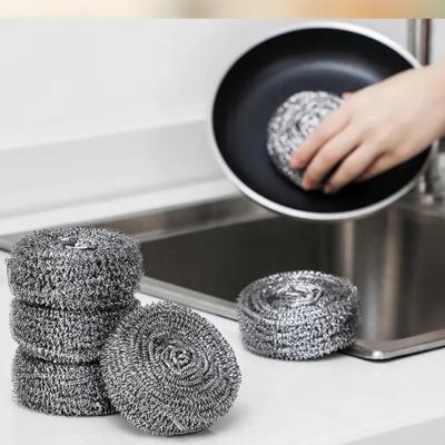 Washing Brush Stainless Steel Wire Ball Cleaning Spongs Kitchen Dish Cleaning Household Accessories Dishwashing Y5D9