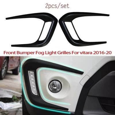 Car Front Fog Light Lamp Cover Garnish Strip Eyebrow Cover Trim for Suzuki Vitara 2016-2020