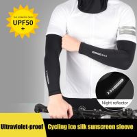 UV Protection Arm Sleeves Breathable Luminous Reflection Cycling Running Armguards Sports Fitness Summer Sunscreen Arm Warmers Sleeves