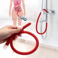 50cm 100cm Enema tabung pembersih nozel silikon pembersih Anal mandi Douche tabung mandi Anal cuci selang lembut Bidet