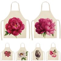 【CW】 1Pcs Pattern Apron for Woman Sleeveless Cotton Aprons Baking Bibs Cleaning Tools 53x65cm P1001