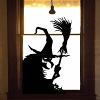 【YF】☼◙♤  Windows Peeping Terror Witch 3d Wall Stickers Decoration Scary Door Sticker Wallpaper