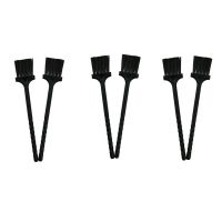 6Pcs Multifunctional Kitchen Brush Razor Cleaning Brush Keyboard Dust Black Nylon Plastic Small Brush for Grinder