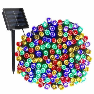 100 LED Solar Powered Fairy String Light RGB 8 Colors Garland Outdoor Garden Christmas Wedding Party Decoration Lamp Waterproof
