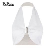 Rerosa เสื้อกล้าม คอวี ตะขอเกี่ยวหน้าอก สีพื้น สําหรับผู้หญิง