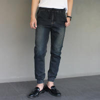 Golden Zebra Jeans กางเกงยีนส์ขาจั๊มเอวยางยืดสีสนิมดำ(Sizeเอว 28-38)