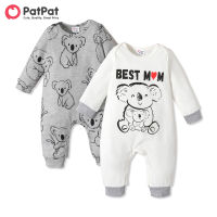 PatPat 2-Pack Overalls Baby Boy Clothes New Born Koala Print Jumpsuits Infant Newborn Romper Babies Long-sleeve Cartoons Settings