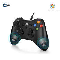 USB Wired Controller สำหรับ PC Windows Linux เดสก์ท็อปแล็ปท็อป Gamepad จอยสติ๊กสีดำ Windows 7810 PC Controller Dual Vition