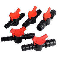 5 Pcs 16Mm Joints PE Water Switch Mini Ball Valve Irrigation Drip Hose Nut Lock Connector