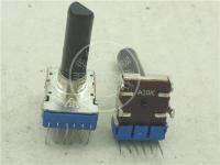 Kaisheng 142แนวตั้ง Potentiometer คู่ A20K E50K 100K C200K จับ23MMF 6ฟุต