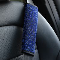 [HOT HOT SHXIUIUOIKLO 113] Star Dot Lace Glitter Fabric Car Seat Belt Shoulder Cover Universal Seat Belt Safety Harness Fixing Device Car Protection